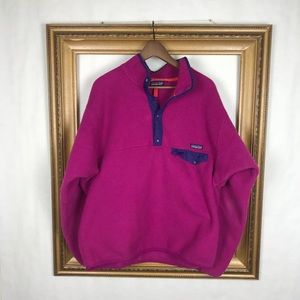 PATAGONIA | vintage pink snap t Synchilla fleece